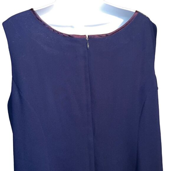 NWT Patra Woman Sleeveless Long Dress Scoop Neck Back Zip Solid Blue Size 16 - Picture 6 of 6